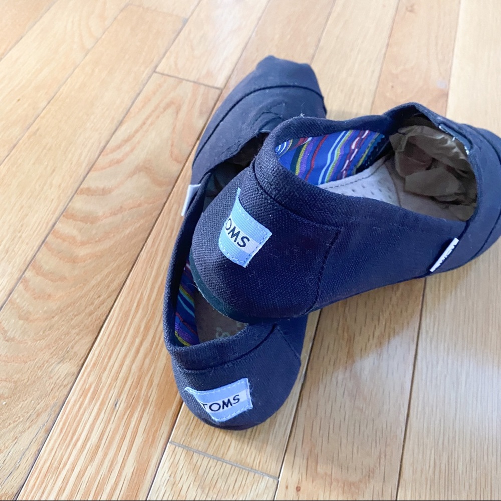 Toms alpargata canvas black size 8